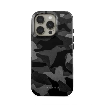 Night Black Camouflage - iPhone 16 Pro Case, Tough (MagSafe) / N/A