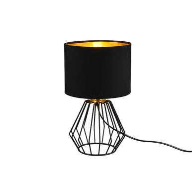TRIO-Lighting Chuck table lamp E14 black/gold gaismeklis