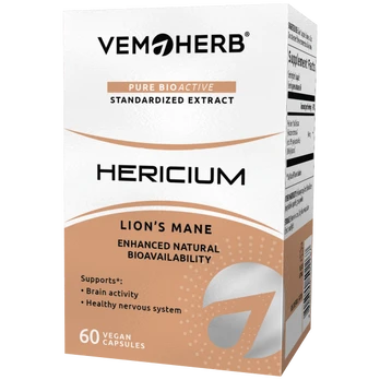 VEMOHERB Hericium (Lion&amp;apos;s Mane ekstraktas) - 60 kaps.