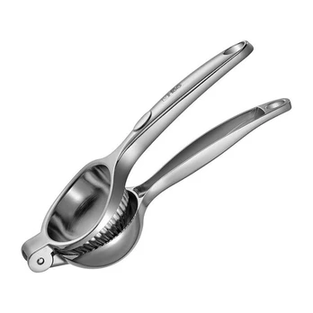 H&S rankinis citrusinių vaisių spaustuvas, cinko lydinys, 7 cm, sidabrinis