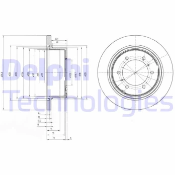 Stabdžių diskas DELPHI BG3105