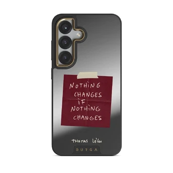 Nothing Changes - Samsung Galaxy S25 Plus Case, Elite Mirror Dark (Magnetic) / Gold