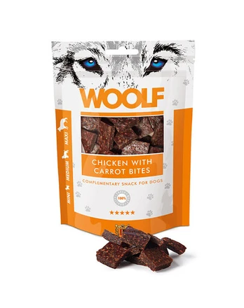 WOOLF Chicken with Carrot Bites 100g vištiena su morkomis