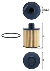 Alyvos filtras MAHLE OX779D