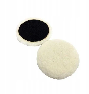 Poliravimo kailis 125 mm - balta - pliušinis - poliravimo kempinė