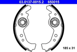 ATE 03.0137-0015.2 Brake shoe set