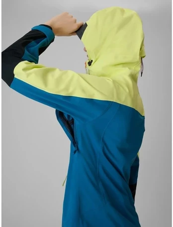 Moteriška softshell striukė 4F PRO, geltona ir mėlyna