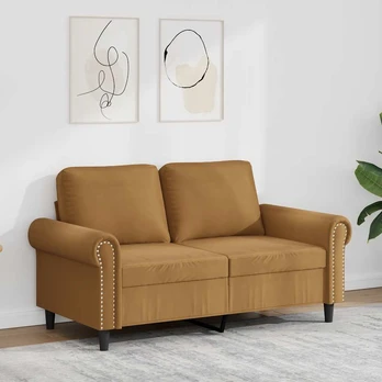 Dvivietė sofa, rudos spalvos, 120cm, aksomas