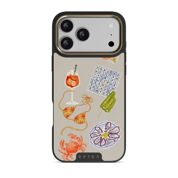 Seaside Muse - iPhone 17 Pro Max Case, Elite Dark (MagSafe) / Gold