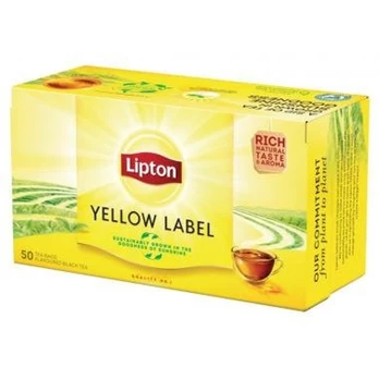 Juodoji arbata LIPTON YELLOW LABEL TEA, 50 vnt.