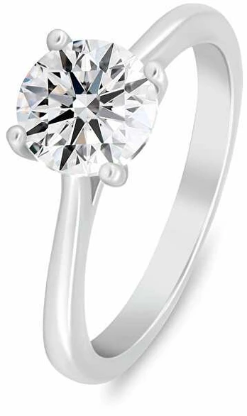 Brilio Silver Sidabrinis engagement ring with clear cubic zirconia RI147W