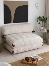 2 vietų sofa-lova Fold - Baltas kaina