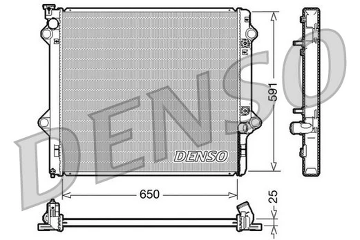 Radiatorius, variklio aušinimas DENSO DRM50046