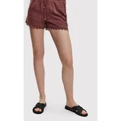 Vero Moda Medžiaginiai šortai Honey 10190155 Vyšninė Regular Fit
