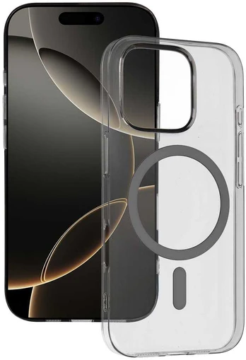Tel Protect Transparent Slim Magsafe dėklas skirtas Apple iPhone 15 graphite