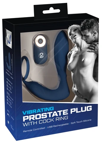 Blue Line Vibrating Prostate Plug with C Vibruojantis analinis dildo