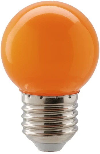1W LED lemputė, oranžinė, E27
