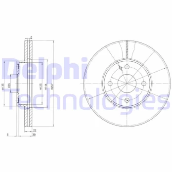 Stabdžių diskas DELPHI BG2804