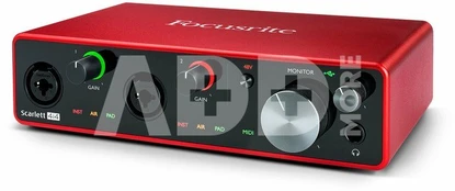Garso sąsaja Focusrite Scarlett 4i4 3rd Gen, raudona kaina
