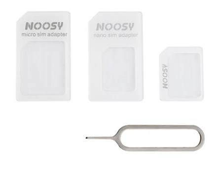Adapteris Noosy Nano Micro Sim, 3In1 rinkinys