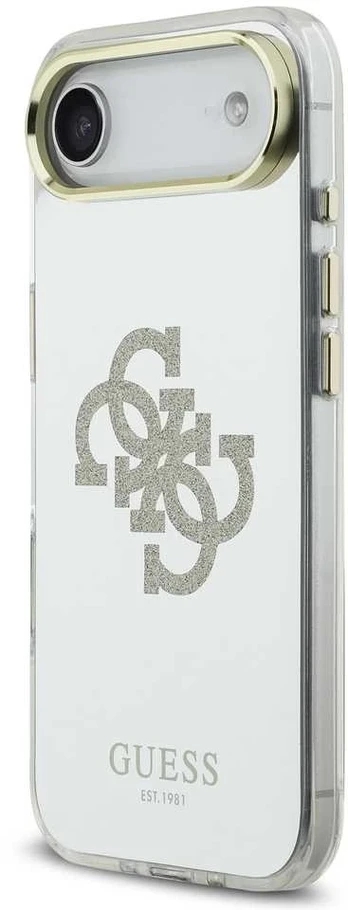 Dėklas Guess PC TPU Mirror 4G Glitter Logo MagSafe Case for iPhone Air Gold