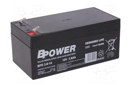 BPOWER BPE3.6-12 12V 3.6Ah AGM VRLA akumuliatorius