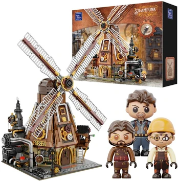 „Pantasy Steampunk“ vėjo malūno dirbtuvių statybiniai blokeliai