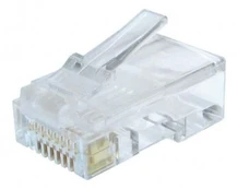 Gembird Cablexpert Modular plug (adapter) 8P8C for solid CAT6 LAN cable, 10 pcs per bag kaina