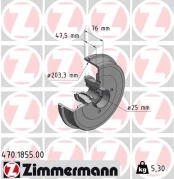 Stabdžių būgnas ZIMMERMANN 470.1855.00 kaina