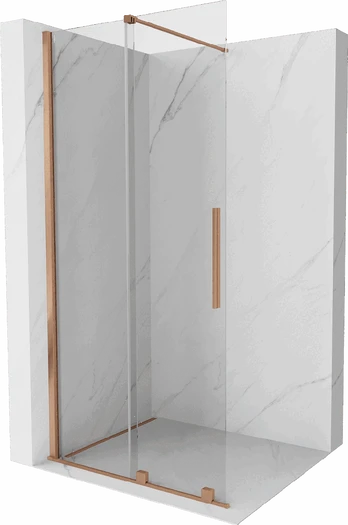 Walk-in dušo sienelė Mexen Velar, Brushed copper, 110 x 200 cm