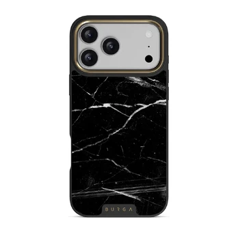 Noir Origin - Black Marble iPhone 17 Pro Max Case, Elite Dark (MagSafe) / Gold