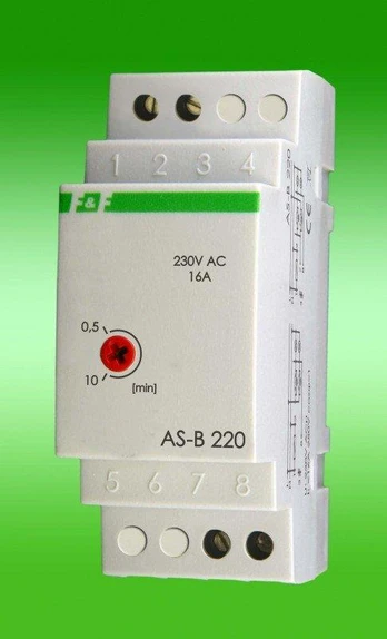 F&F Laiptų laikmatis 24V 16A bėgiams 2 moduliams IP40 - AS-B24