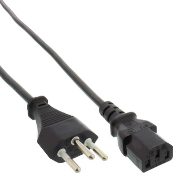 Kabelis zasilający InLine 40pcs. Bulk-Pack ® power cable, power plug Switzerland to C13 plug, 1.8m