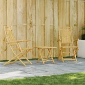 Bistro baldų komplektas, 3 dalių, bambukas kaina