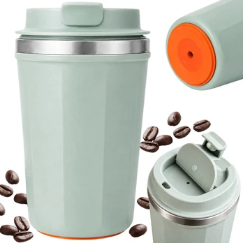 Termopuodelis su siurbtuku 380 ml, žalias