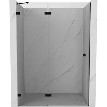 Dušo durys Mexen Lunar, kairinės, 140 cm, transparent/black