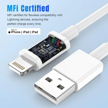 Apple MFi sertifikuotas Lightning įkrovimo kabelis 2 m