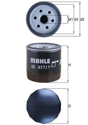 Alyvos filtras MAHLE OC977/1