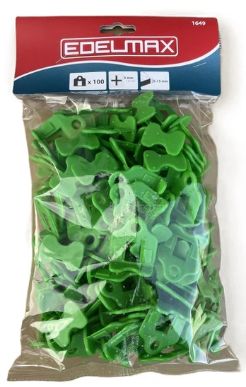 Plytelių inkaras EDELMAX, storis 3 mm, išlyginimo sistemai, 100 vnt.