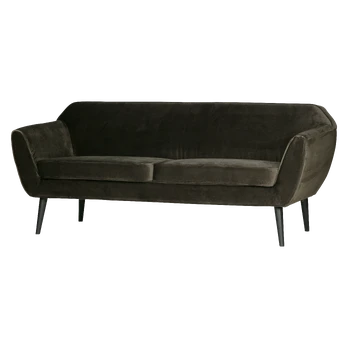 Sofa Rocco, 75 x 187 x 82 cm, aksomas, žalia