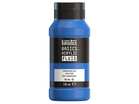 Liquitex Basics Fluid akriliniai dažai - Fluorescenciniai mėlyni 118ml