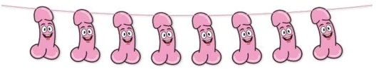 Globos Europe Bv Happy Penis girlianda, 2 m