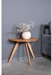 MOON OAKY 60 ąžuolinis šoninis staliukas : Apdaila - Be apdailos, Aukštis - 52cm