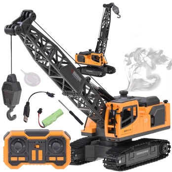 Remote-controlled crane Movable arm with lowering rope + steam RC0793