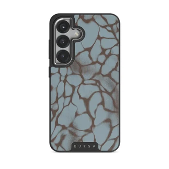 Distorsion - Samsung Galaxy S25 Case, Elite Dark (Magnetic) / Silver