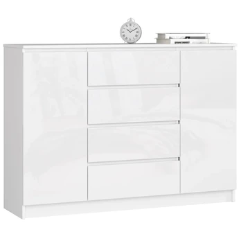 Komoda Akord K140, balta sp., 99 cm x 138.4 cm x 40 cm