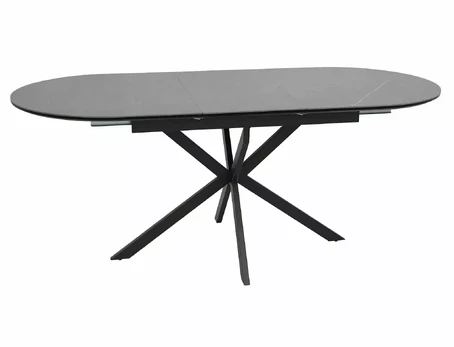 Valgomojo stalas Gaston Ceramic 140, 140 x 80 cm, pilka