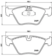 Stabdžių trinkelių rinkinys, diskinis stabdys BREMBO P 06 022 kaina