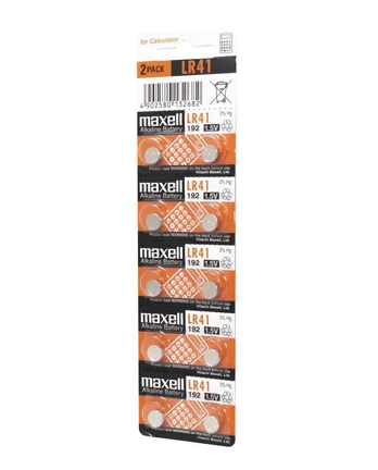 MAXELL BATTERY LR41 10PAK (5X2) BLISTER 11716800