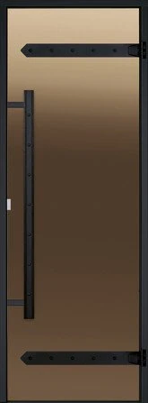 Stiklinės pirties durys HARVIA Legend, aliuminio rėmas 9x19